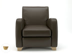 Wynne 81cm Wide Armchair in Cristina Marrone Ultima Faux Leather - Ergometric