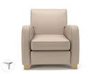 Wynne 81cm Wide Armchair in Cristina Marrone Ultima Faux Leather - Ergometric