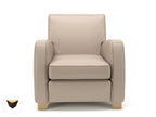 Wynne 81cm Wide Armchair in Cristina Marrone Ultima Faux Leather - Ergometric