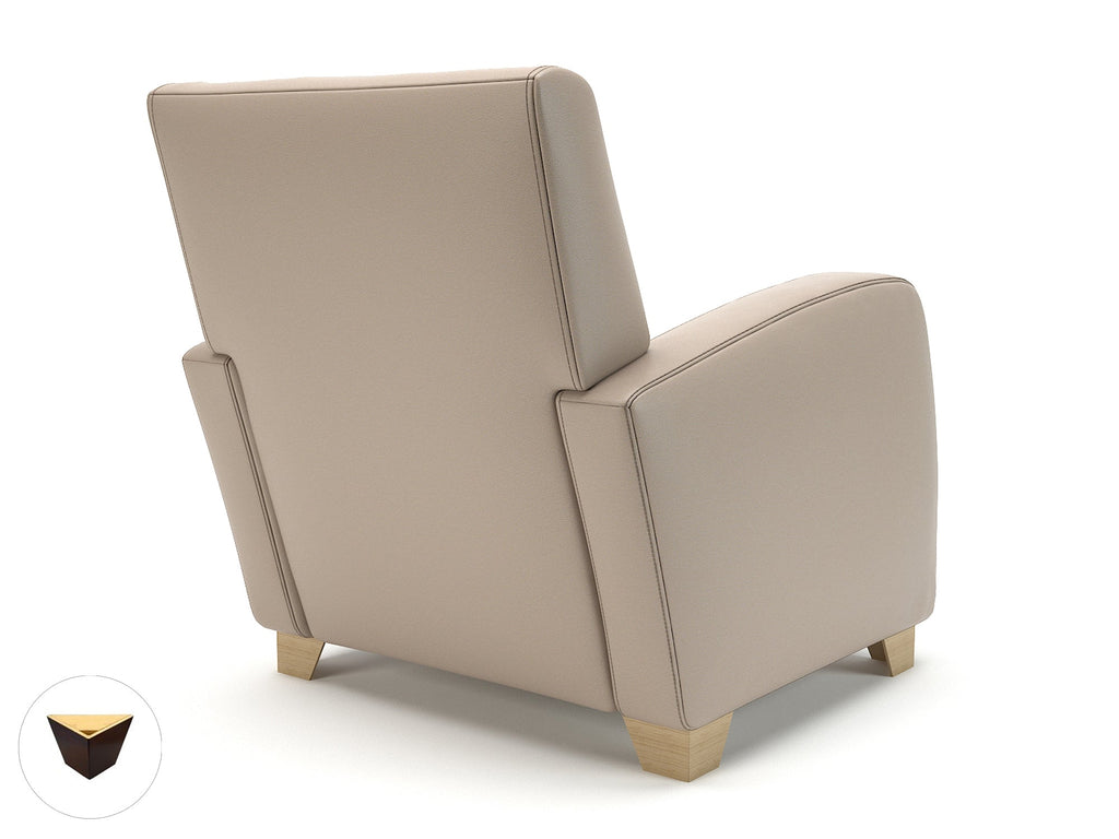Wynne 81cm Wide Armchair in Cristina Marrone Ultima Faux Leather - Ergometric