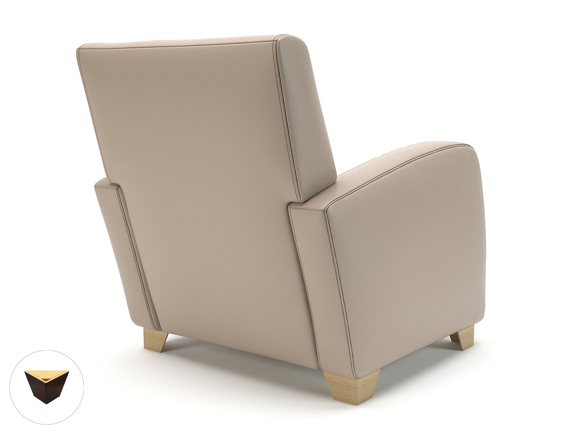 Wynne 81cm Wide Armchair in Cristina Marrone Ultima Faux Leather - Ergometric
