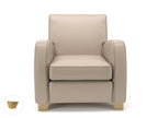 Wynne 81cm Wide Armchair in Cristina Marrone Ultima Faux Leather - Ergometric