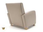 Wynne 81cm Wide Armchair in Cristina Marrone Ultima Faux Leather - Ergometric
