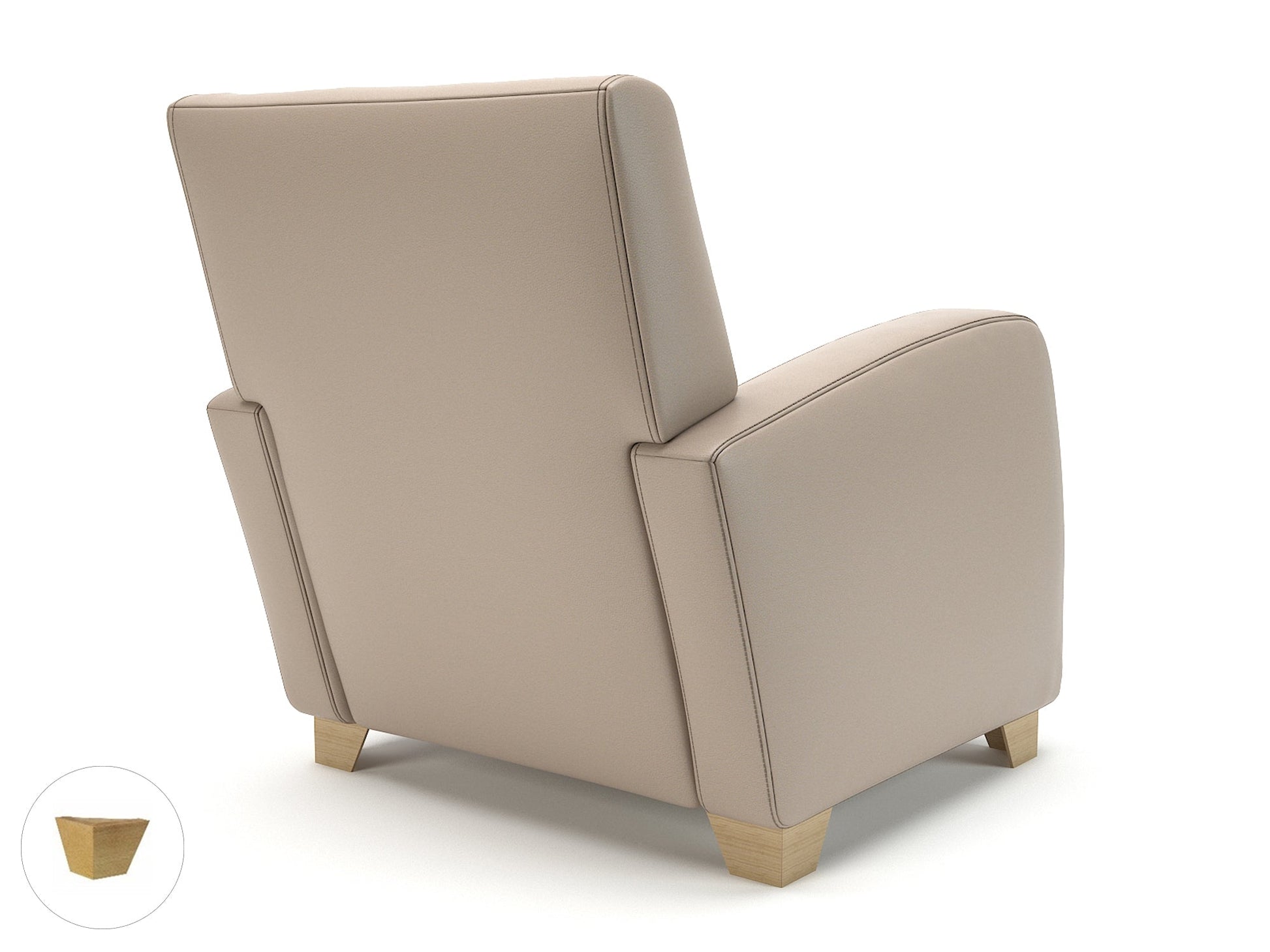 Wynne 81cm Wide Armchair in Cristina Marrone Ultima Faux Leather - Ergometric