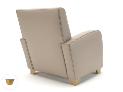 Wynne 81cm Wide Armchair in Cristina Marrone Ultima Faux Leather - Ergometric