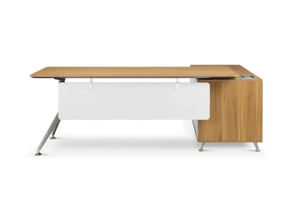 Nero Executive Corner Office Desk with Storage Return - Ergometric