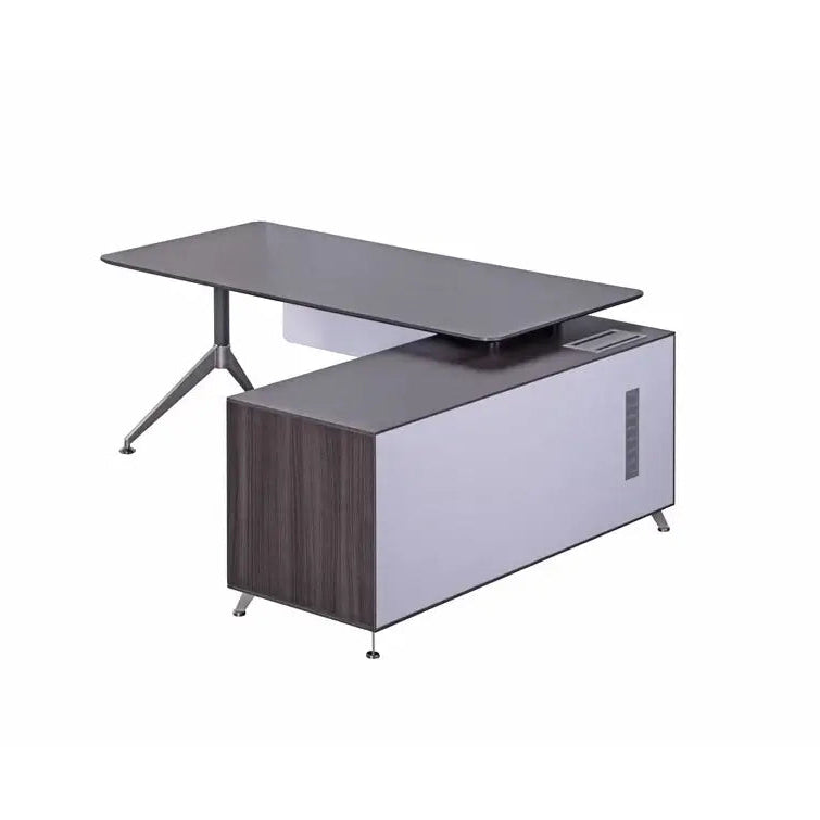 Nero Executive Corner Office Desk with Storage Return - Ergometric