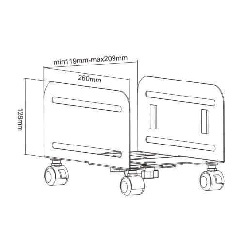 VersaCart Mobile CPU Holder - Ergometric