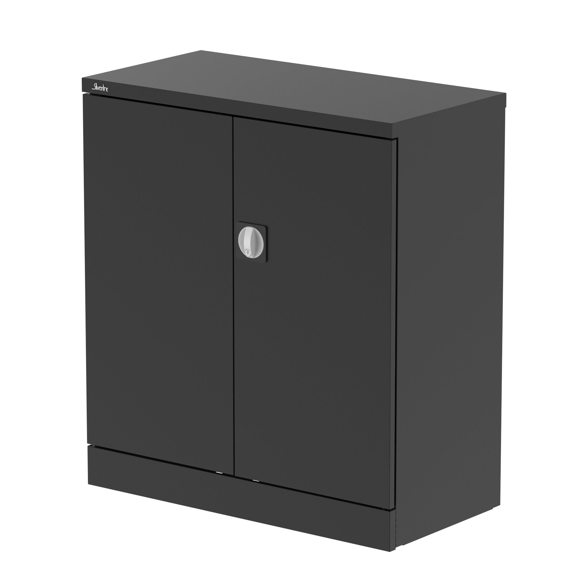 Qube Steel Stationery Cupboard – 1020mm High – Black
