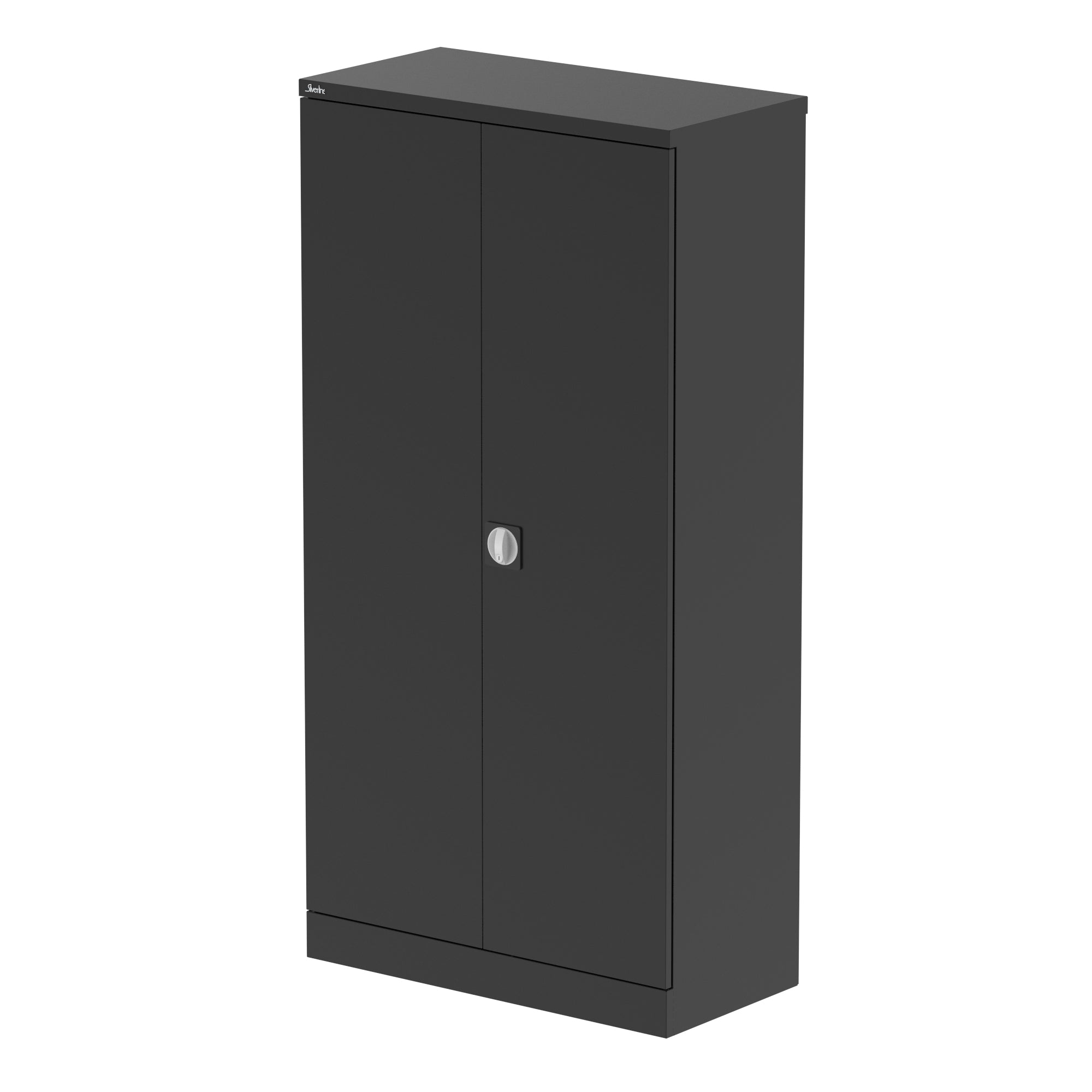 Qube Steel Stationery Cupboard – 1830mm High – Black