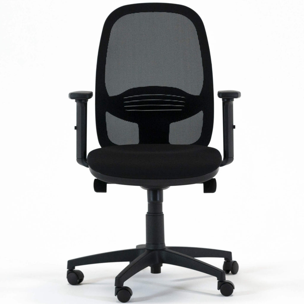 Verona Black Task Chair with ergonomic design and adjustable height for comfortable office use