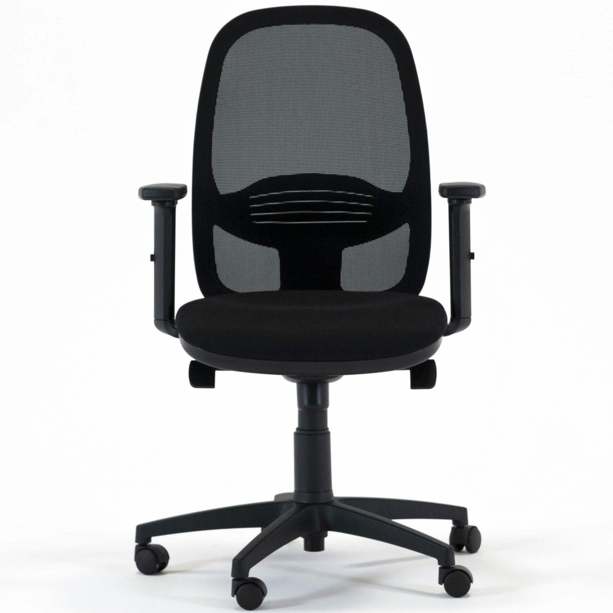 Verona Black Task Chair with ergonomic design and adjustable height for comfortable office use
