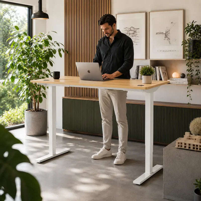 Zen Bamboo Sit-Stand Desk - Ergometric