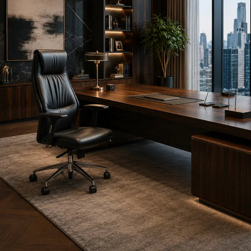 Leather Executive Office Chair - Ergometric