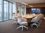 Boujee upholstered office chair in a contemporary workspace