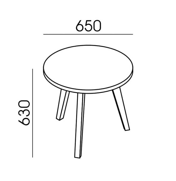 Scandi Round Coffee Table - Ergometric