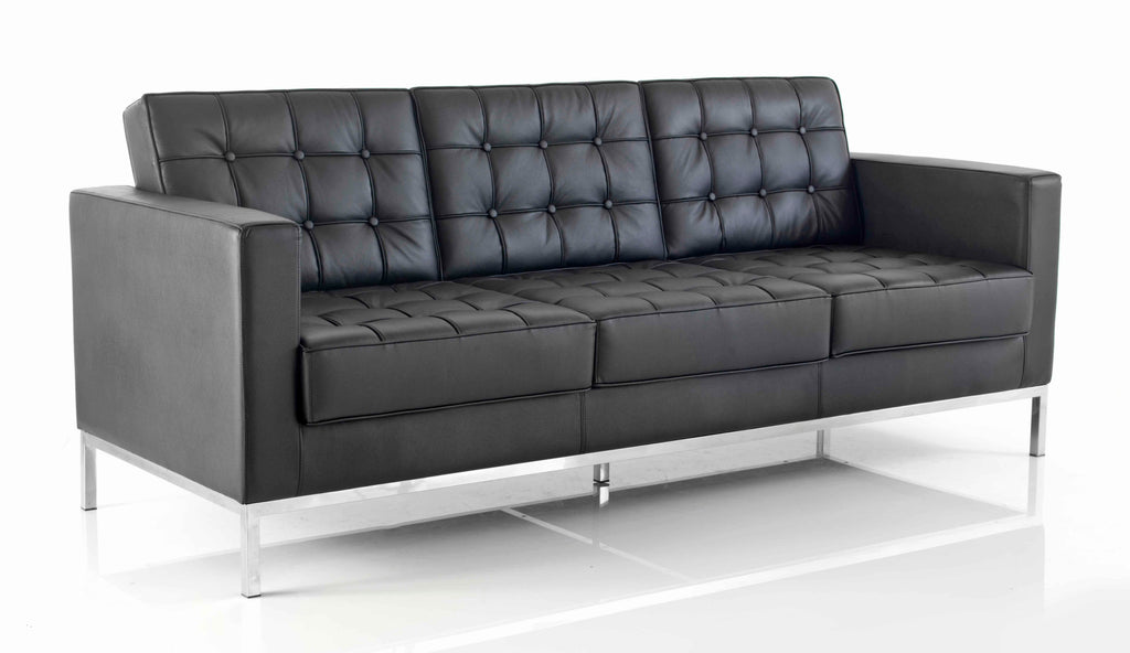 Classico seating detail in black with chrome detailing