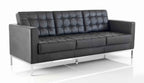Classico seating detail in black with chrome detailing