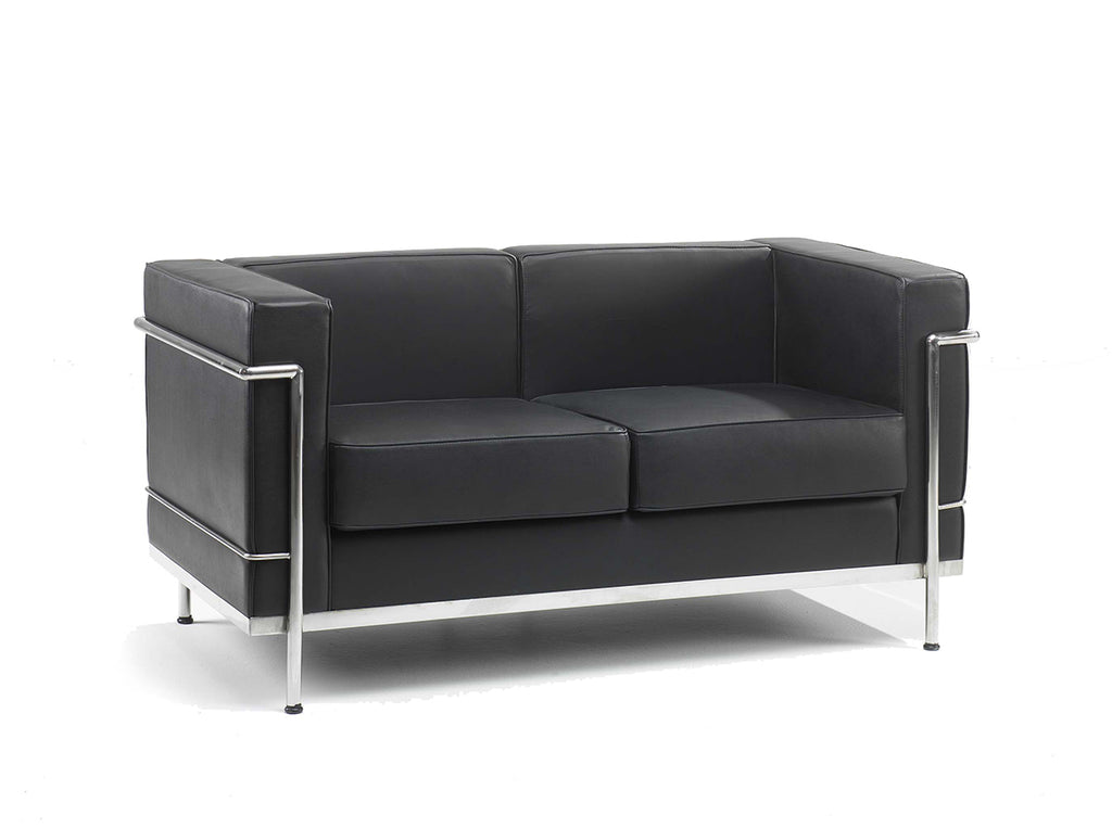 Cube seating detail in black with chrome detailing