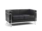 Cube seating detail in black with chrome detailing
