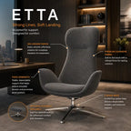 Etta Dark Grey Cashmere Lounge Chair
