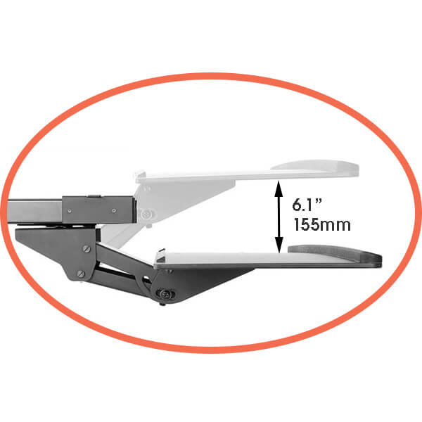 Glider Ergonomic Keyboard Tray - Ergometric