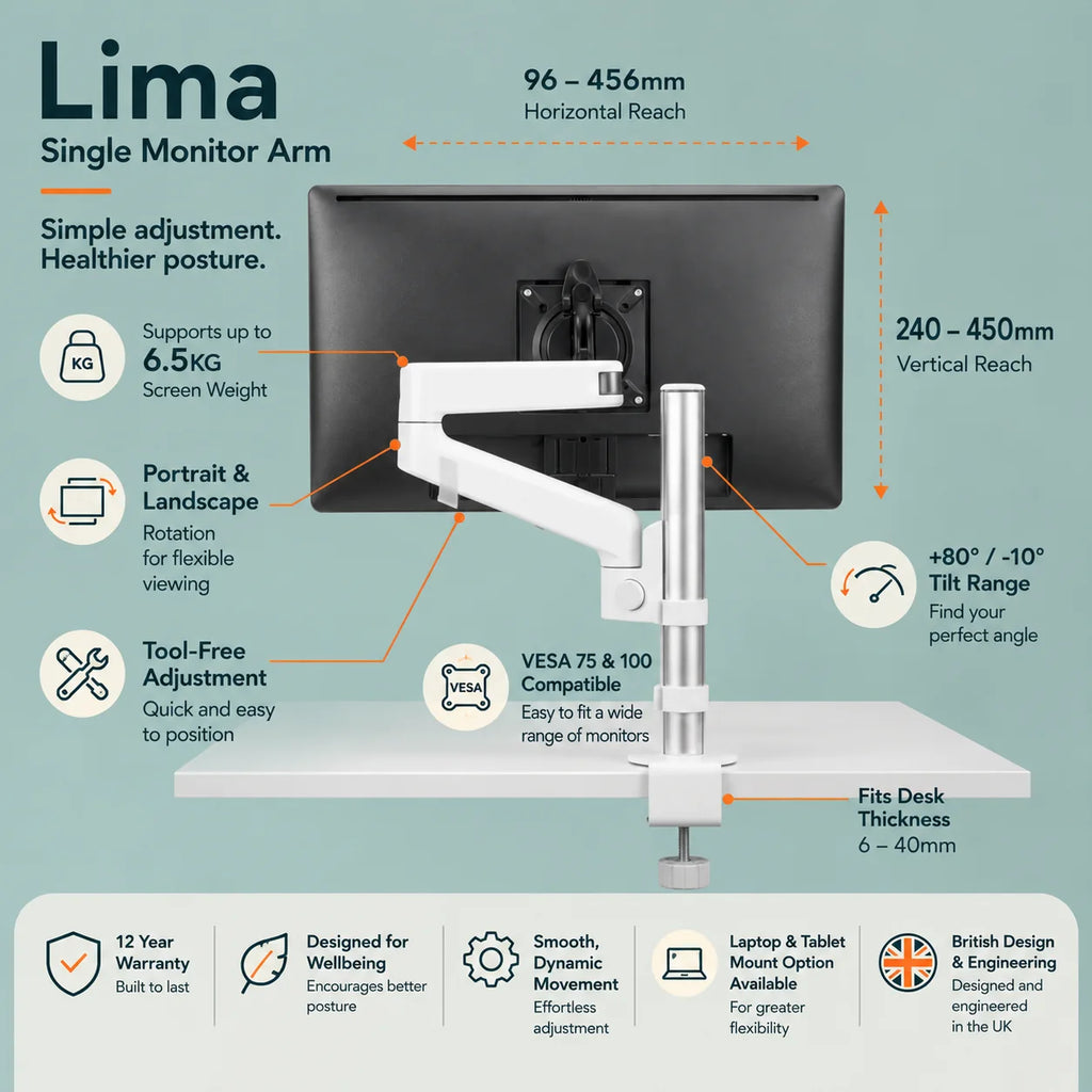 Lima Single Monitor Arm