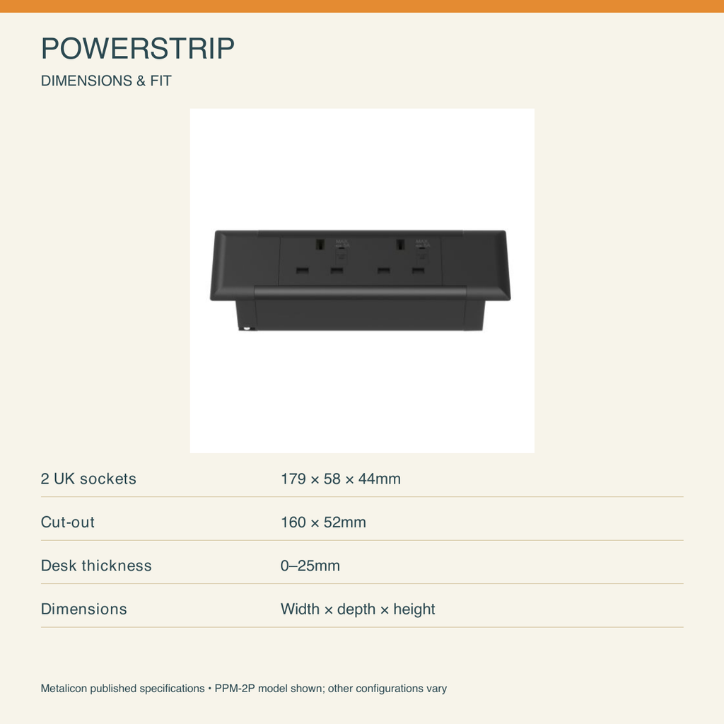 Metalicon strip dimensions