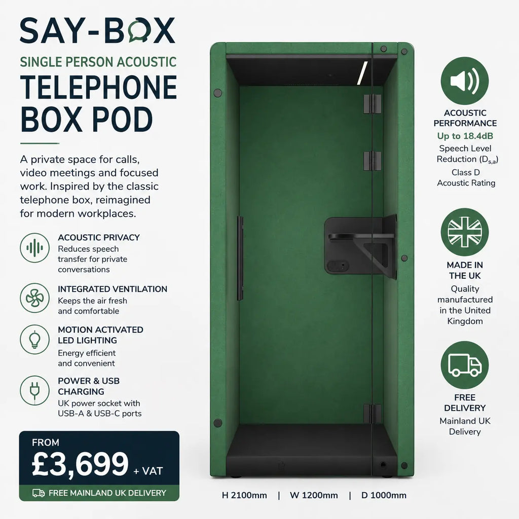 Say-Box Single Person Acoustic Telephone Box Pod