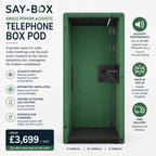 Say-Box Single Person Acoustic Telephone Box Pod