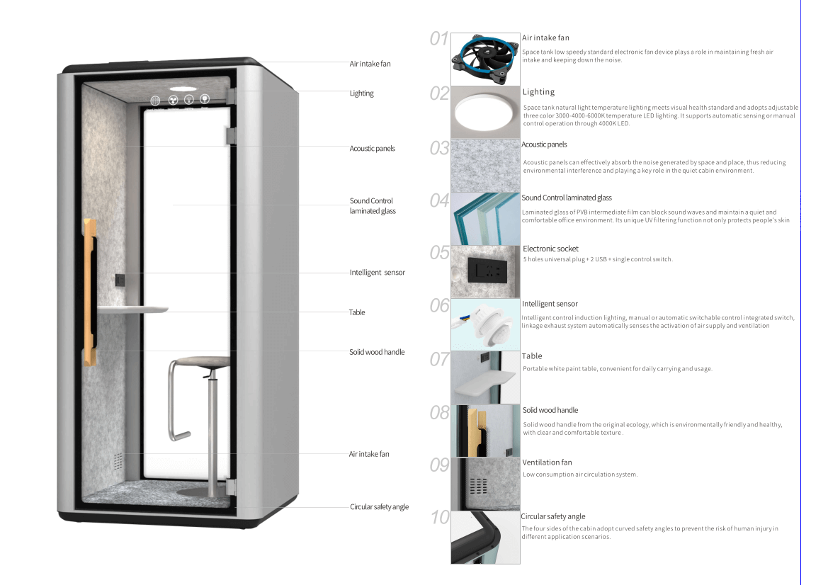Silo Single Person Pod - Ergometric