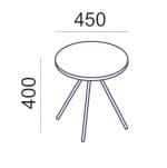 Sauve Round 3 Leg Coffee Table - Ergometric