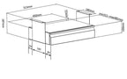 Compact Steel Under-Desk Storage Drawer - Ergometric