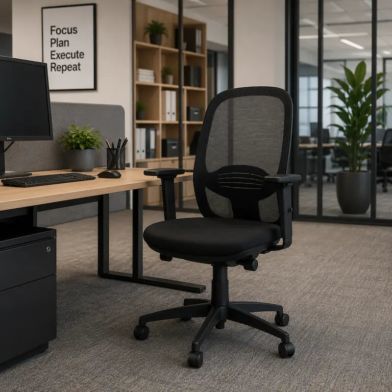 Verona Black Task Chair - Ergometric