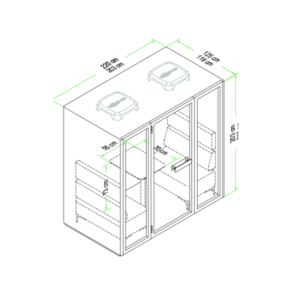 Winpod Connect 3.0 Plus Acoustic 4 Person Meeting Pod