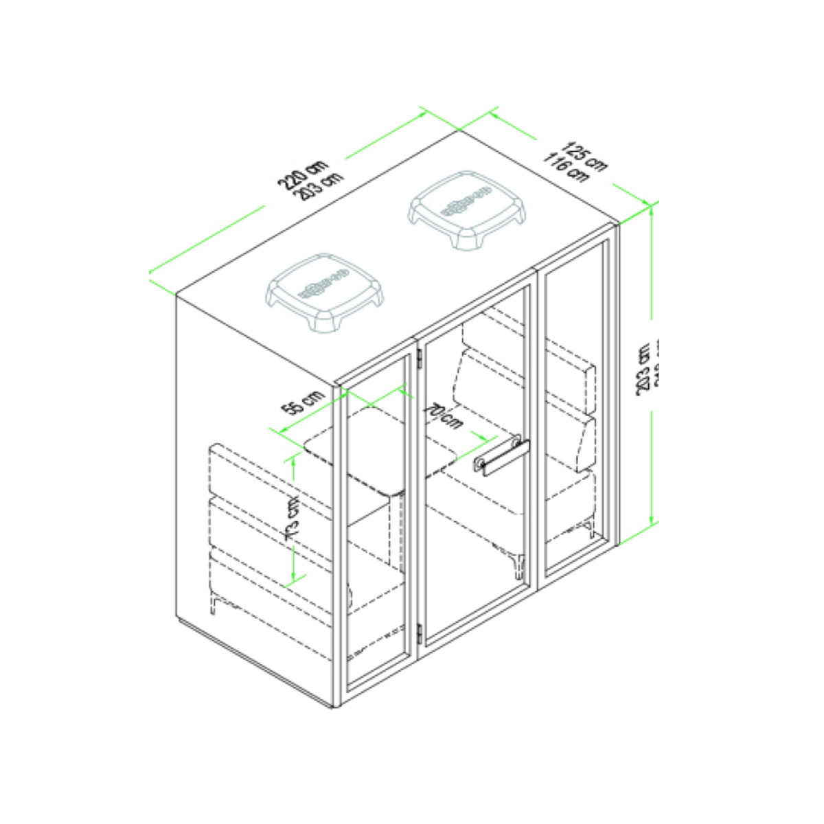 Winpod Connect 3.0 Plus Acoustic 4 Person Meeting Pod