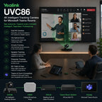 Yealink UVC86 4K Intelligent Tracking Camera for Microsoft Teams Rooms