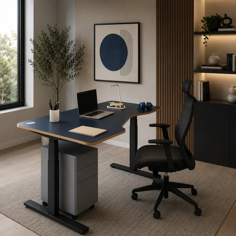 Zen-Radial Dual Motor Electric Sit-Stand Desk - Ergometric